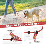 lynxking Slip Lead Dog Leash Reflective, Heavy Duty Comfortable Strong Rope Lead for Large, Medium Dogs, No Pull Pet Training Leashes (Red, Large 1/2in x 6ft-Slip Lead)