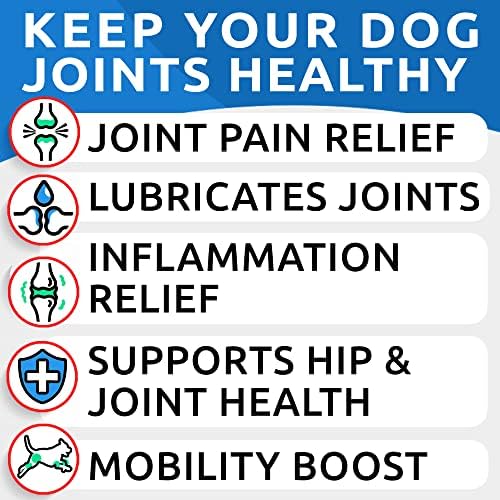 Hemp Chews Dogs Hip Joint Pain Relief - Glucosamine Chondroitin Hemp Treats for Joint Health - Dog Joint Supplement Large Breed & Small - Hemp Oil Pill - Canine Vitamin Treat Old Dog (240Ct/Chicken)