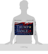 Ornament Collection Trump Vance Flag for Car Red Bandera para Carros Window Clip Pole Mount Kit Rally Shooting 2024 Poster President 47 Auto MAGA Sign Outdoor Decorations, Republican Gift Made in USA