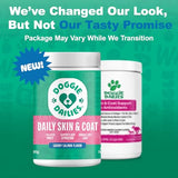 Doggie Dailies Skin & Coat Supplement Support, Salmon Oil for Dogs Skin and Coat with Collagen, Omega 3, Krill Oil, Biotin, & Coconut Oil for Dogs (Salmon) 225 Soft Chews