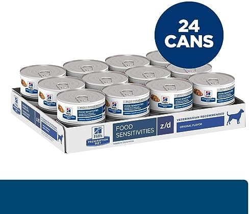 Hill's Prescription Diet z/d Skin/Food Sensitivities Wet Dog Food, Veterinary Diet, 5.5 oz. Cans, 24-Pack