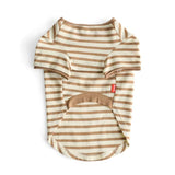 Reddy Stripe Tee for Dogs Tan Large
