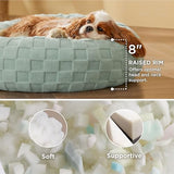 Bedsure Dog Bed for Small Dogs - Donut Pet Bed for Puppy Kitten with Anti Slip Bottom, Round Sherpa Dog Beds with Washable Removable Cover, Garden Green, 23x23x8 inches