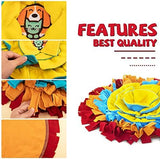 Pet Snuffle Mat for Dogs, Interactive Feed Game for Boredom, Encourages Natural Foraging Skills for Cats Dogs Bowl Travel Use, Dog Treat Dispenser Indoor Outdoor Stress Relief (red)