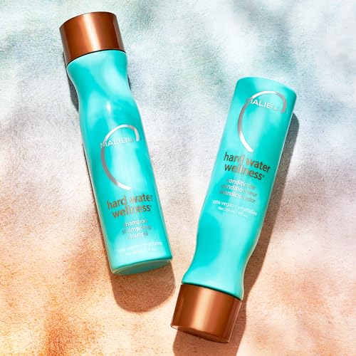 Malibu C Hard Water Wellness Shampoo and Conditioner Duo (9 oz) - Hydrating Hair Care for Shine & Manageability - Protects from Waterborne Elements That Cause Dry, Damaged Hair