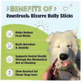 Pawstruck Natural Bizarre Bully Sticks Bargain Bag for Dogs & Puppies - Variety Pack of 8-12" Long Lasting Eco-Conscious Beef Chew Treats - 1 lb. Bag - Packaging May Vary