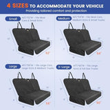 Back Seat Cover 60/40 Split Bench for Small Cars,SUVs,Trucks- 900D Waterproof Non Slip Car Seat Protector Great for Messy Kids and Drooling Pet Dogs(Black)