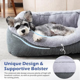 INVENHO Small Dog Bed for Small Dogs, Cat Beds for Indoor Cats Washable, Orthopedic Dog Bed, Warming Soft Calming Sleeping Puppy Bed Durable Pet Bed with Anti-Slip Bottom S(20"x19"x6")