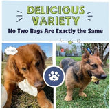 Pawstruck Bizarre Bargain Bag Assorted Natural Dog Chew Treats - Animal Ears, Jerky, Bones, Hooves, Beef Straps - Long Lasting Rawhide Alternative for Chewers, All Breeds - 1 lb, Packaging May Vary
