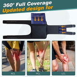 Knee Ice Pack Wrap Around Entire Knee After Surgery, Adjustable Velcro Knee Brace with 2 Size Reuseable Cold/Hot Gel Ice Pack for Knees Replacement with Cold Compression, Relief for Arthritis Pain