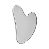 Stainless Steel Gua Sha Facial Tools Guasha for Face Metal Gua Sha Tighten Skin Massage Guasha Beauty Tool for Body Eyes Neck Massager with Travel Pouch Skin Care Gifts (Silver)