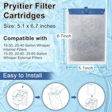 10 Pack Filter Cartridge for Whisper Bio-Bag Filters, Large Aquarium Replacement Filter Cartridges for Whisper Filters 20i,40i/IQ20,30,45,60/PF20,30,40,60 and ReptoFilter