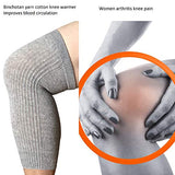 SENIOR ICARE Knee Warmers, Elastic Cotton Knee Sleeves - For Women, Men, Circulation Improvement and Joint Pain Relief for Arthritis Knees, Knitted Binchotan Charcoal Yarn, One Pair, Made in Japan