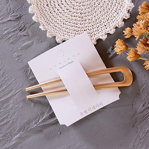 [4 Pack] Benefree U-Shape Hairpins, Bride Hair Accessories Hair Pins Clip Vintage Hair Stick,Hairstyle Chignon for Women Girls (Silver and Gold)