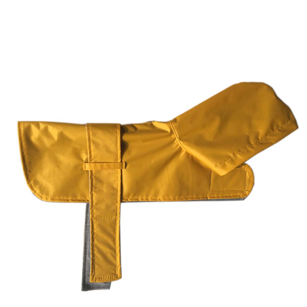 LeerKing Raincoat for Dogs - Hooded with Leash Hole, Waterproof Double Layer Coat Jacket with Lining, 10 Sizes for Small Medium and Large Dogs,Yellow,3XL