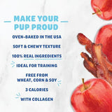 Shameless Pets Dog Training Treats Bacon/Apple and Chicken/Peanut Butter - Natural and Soft Puppy Treats with Collagen - Medium Dog Treats Pack of 2 (8oz Each)