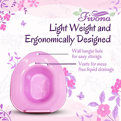 Fivona Yoni Steam Seat Over the Toilet for V Steaming and Sitz Bath Soak - Vaginal Steaming Tub - Basin for Hemorrhoids and Postpartum Care - Fits Most Toilet Shapes