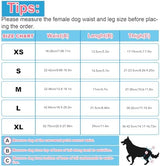 XPCARE 6 Pack Washable Female Dog Diapers - Reusable Doggie Diapers, Highly Absorbent Dog Diapers Female, Leak-Proof Puppy Diapers for Female Dog（M）