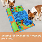 Vivifying Snuffle Mat for Dogs, Interactive Dog Puzzle Toy for Boredom and Mental Stimulation, Enrichment Feeding Game Sniff Mat Helps Slow Eating and Keep Busy