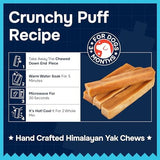 100% Natural Yak Cheese Himalayan Made Dog Chews All Breeds - Lactose Free Yak Chews for Small Medium & Large Dogs - Dental Cleaning Dog Chews for Aggressive Chewers - Long Lasting Odor & Gluten Free