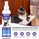 Cat Deterrent Spray, 6.76 FL Oz Natural Cat Repellent Spray Indoor & Outdoor, Anti-Scratch Training Aid for Furniture, Sofas, Rugs, Curtains, Plants - Non-Toxic, Alcohol-Free Formula