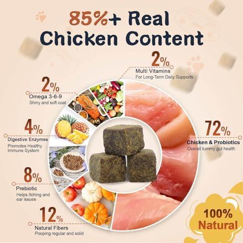 Probiotics for Dogs, Dog Probiotics for Digestive Health, Plus Pumpkin and Fish Oil, for Gut & Itchy, 120 Soft Chews