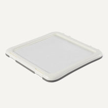 Load image into Gallery viewer, Amazon Basics Dog Training Pad Holder,Secured Latches,Extra Thick and Non-Slip, Recycled Plastic, 24 inch, S, White and Charcoal
