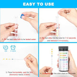 8 in 1 Aquarium Test Kit Fish Tank Test Strips Accurate Water Quality Testing Strips for Ammonia PH Total Alkalinity Carbonate Hardness Free Chlorine Nitrate Nitrite Temperature (150 Strips)