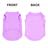 Custom Dog Clothes Shirts for Small Large Dogs Breathable Pet Shirt Customized Image Text Sleeveless Tank Tops for Puppy Cats Customize Pets Apparel Gifts, Light-Purple, 5XL