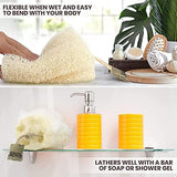 Almooni Egyptian Loofah Exfoliating Body Scrubber, Natural Real Egyptian Shower Loofah Sponge Body Scrubber for Women and Men, for Body and Face That Will Get You Clean - 2 Count (1 Pack)