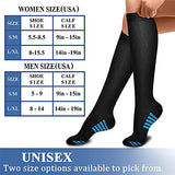 CHARMKING Compression Socks for Women & Men (8 Pairs) 15-20 mmHg Graduated Copper Support Socks are Best for Pregnant, Nurses - Boost Performance, Circulation, Knee High & Wide Calf (S/M, Multi 32)