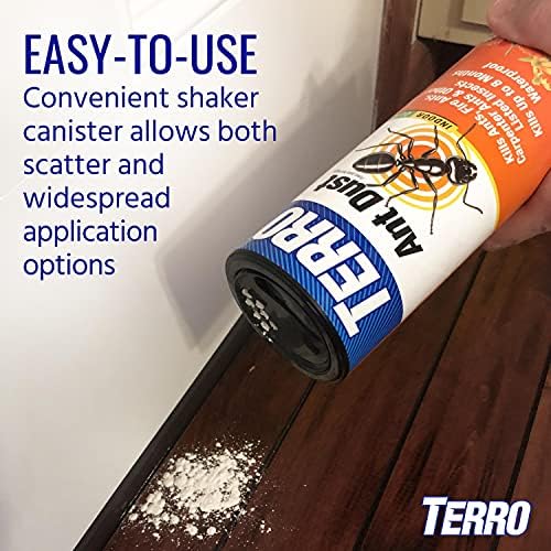 TERRO T600 Ant Dust Powder Killer for Indoors and Outdoors - Kills Ants, Fire Ants, Carpenter Ants, Roaches, Spiders, and Other Insects , 1lb