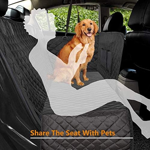 vailge Pet Seat Covers, 100% Waterproof, Scratch Proof, Nonslip, 600D Heavy Duty Dog Hammock for Back Seat, car, Trucks, SUV
