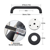Grab Bars for Shower, 1 Pack 12-Inch Anti Slip Shower Handles for Elderly, Safety Shower Grab Bar, Stainless Steel Handicap Grab Bars for Bathroom (Black 1" Diameter)