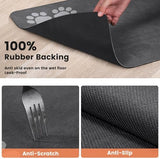 Pet Feeding Mat-Absorbent Pet Placemat for Food and Water Bowl, Dog Food Mat with Waterproof Rubber Backing, No Stains Quick Dry Water Dispenser Mat for Dog and Cat, Blue-17"x27"