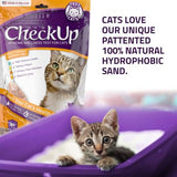 CheckUp at Home Wellness Test Kit for Cats | 2lb Hydrophobic Litter for Urine Collection, 2 Test Strips for the detection of the 4 most common health Indicators - pH, Protein , Glucose, Blood in urine