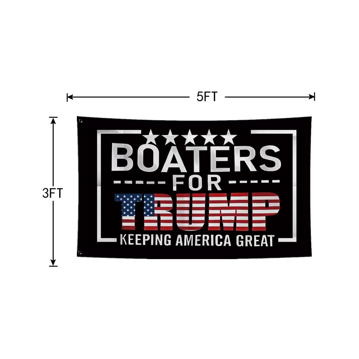 JOLCAHEU Double Sided Boaters for Trump Flag 3x5FT President Trump Flag,Keeping America Great Flag with 2 Brass Grommets,Sturdy Polyester.