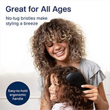 Crave Naturals Glide Thru Detangling Brush, Detangler Brush for Curly, Straight, Wet and Dry Hair for Adults and Kids, Hair Brush and Comb, Hair Accessories for Women, Black