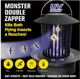 Double Zapper 18W by Bell+Howell Plug-in Electric Bug Killer, Zaps Flies, Mosquitoes, Ants/Bait and Heat Kills Cockroaches As Seen On TV 8.5”