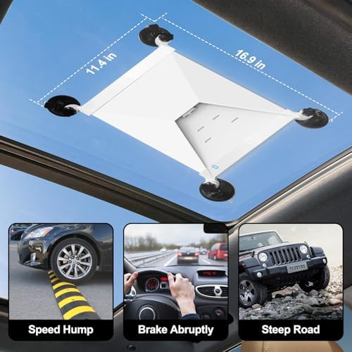 Starlink Mini Mount for Car,Starlink Mini Accessories,Starlink Mini Suction Cup Mount,Powerful Suction Cups are Road Trip Tested for RVs, Boats, Airplanes and More