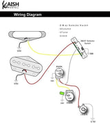 KAISH Heavy Duty 3 Way Guitar Pickup Lever Switch Pickup Selector Switch for Strat Tele with 3x Plastic Top Hat Tips