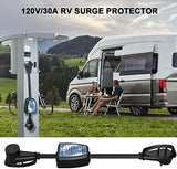 30amp Surge Protector for RV Accessories - POWSAF rv Voltage Protector/Monitor with Surge Protection(4100 Joules), Designed with Easy to Use Handles, ETL Listed, Black