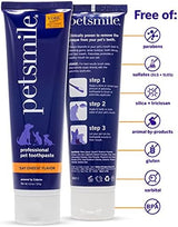 Petsmile Professional Pet Tooth Brushing Kit - Cat & Dog Toothbrush and Toothpaste for Plaque, Tartar, & Bad Breath - VOHC Accepted Non Enzymatic Cat & Dog Toothpaste (Say Cheese, 4.2 Oz)