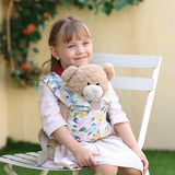 GAGAKU Baby Carrier for Dolls Reborn Baby Doll Carrier Kids Toy Play Baby Carrier for Stuffed Animals Babydoll Accessories for Toddlers - Green - Flowers Plumeria