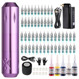 STIGMA Wireless Tattoo Gun Tattoo Kit Complete with 50pcs Tattoo Cartridge Needles 1400mAh Tattoo Battery 5 Colors Ink Set with Accessories STP29KITP199-4