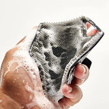 Tooletries - Body Scrubber & Hook - Premium Silicone Scrubber for Cleaning, Exfoliating and Invigorating Your Skin - Shower Accessories - Durable & Long Lasting Body Wash Scrubber for Men