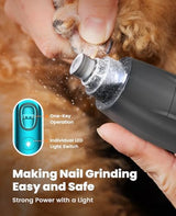 oneisall Silent Dog Clippers for Grooming, LED Light Dog Paw Trimmer Dog Nail Grinder, Rechargeable 2000mAh Dog Grooming Clippers Cordless Dog Hair Trimmer Electric Dog Trimmer for Small Dog Large Dog