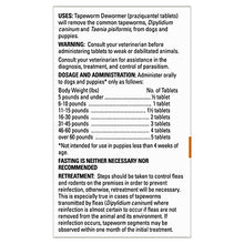 Load image into Gallery viewer, Elanco Tapeworm Dewormer (praziquantel tablets) for Dogs, 5 Count (Pack of 1) Praziquantel Tablets for Dogs and Puppies 4 Weeks and Older
