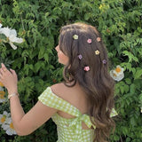 40Pcs Colorful Small Flower Hair Clips, TEBIEKOY Baby Hair Clips Mini Claw Clips Cute Jaw Clips Hair Pins Hair Barrettes Toddler Hair Accessories for Women Girls Kids Teens