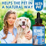 Dog Cough Treatment Liquid • Cat and Dog Cough Suppressant • Natural Supplement for All Breeds • Care for Breathing During All Life Cycle • Marshmallow Root + Mullein Leaf in The Composition • 2 Oz